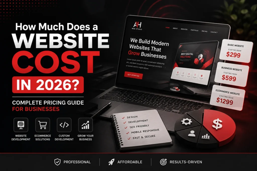Website development cost and pricing guide for businesses in 2026